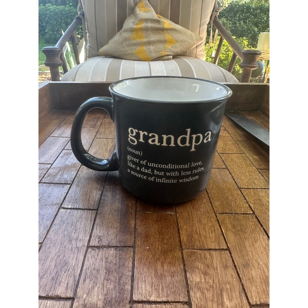 Eccolo Grandpa Definition Coffee Mug Gray Ceramic Dishwasher Microwave Safe Gift